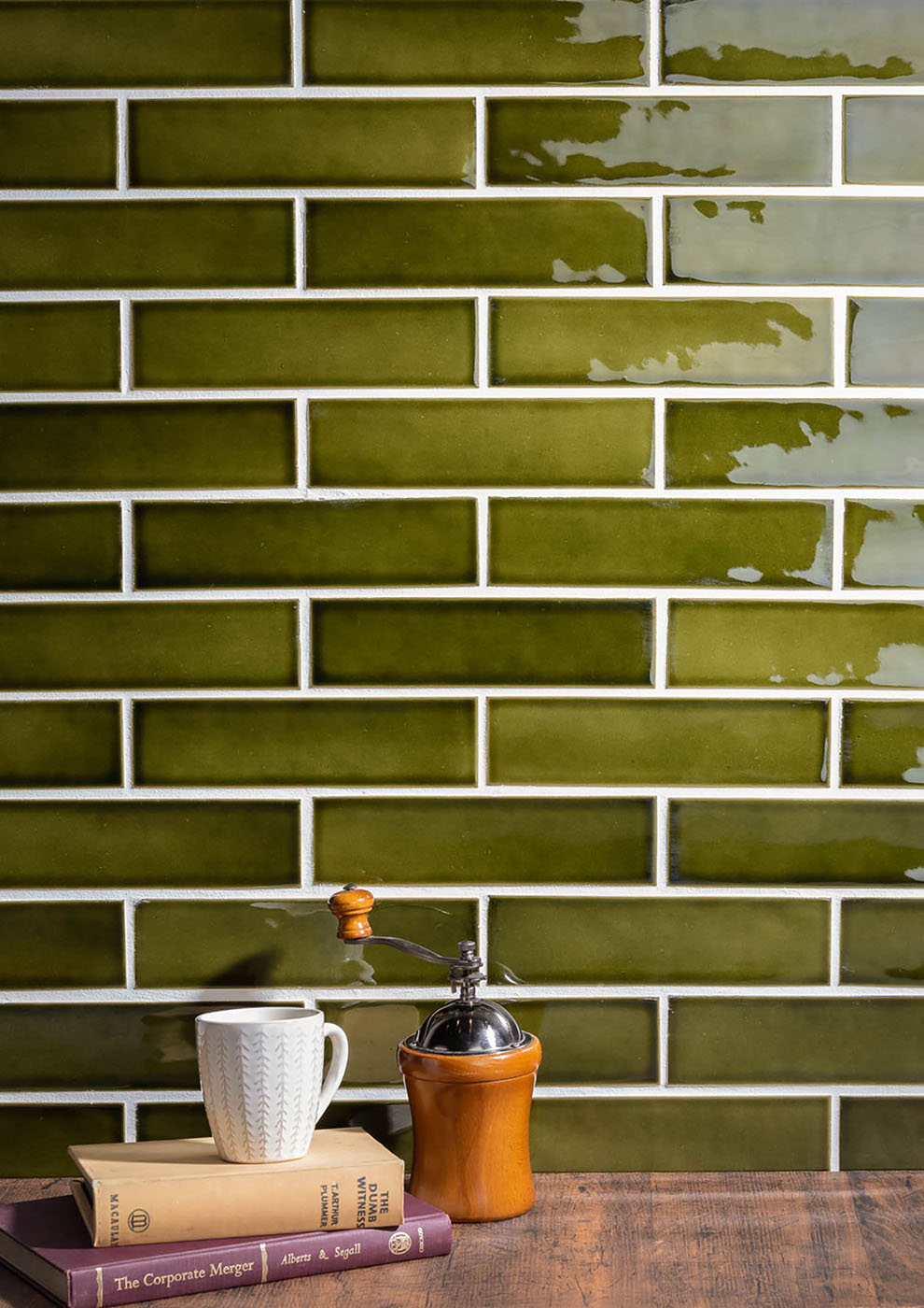 60x227 Nogata Forest Green Glazed Loose Tiles