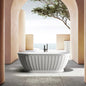 Otti Attica Kensington Gloss White Freestanding Bath 1500mm