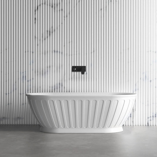 Otti Attica Kensington Matt White Freestanding Bath 1700mm