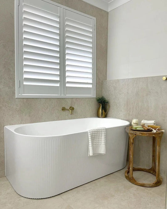 Otti Attica Noosa Gloss White Back to Wall Bath 1500mm