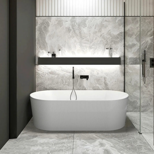 Otti Attica Noosa Gloss White Freestanding Bath 1700mm