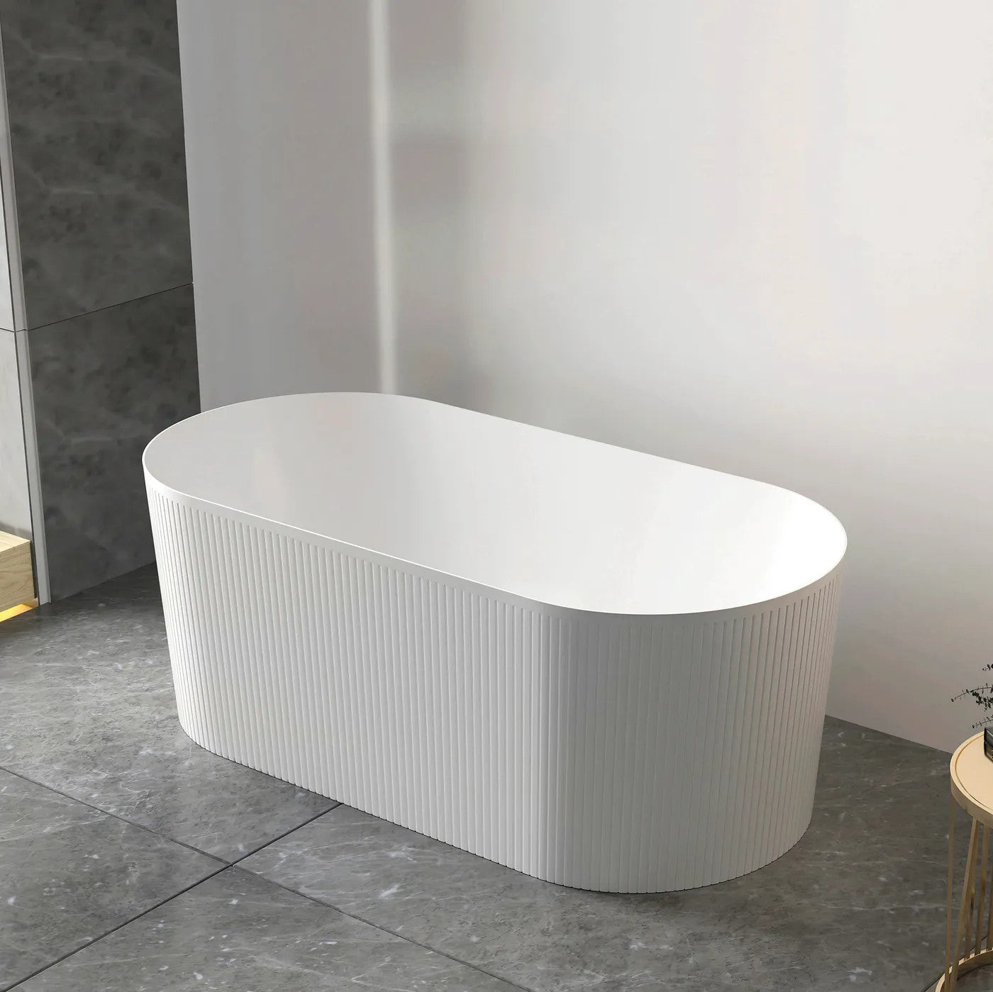Otti Attica Noosa Gloss White Freestanding Bath 1700mm