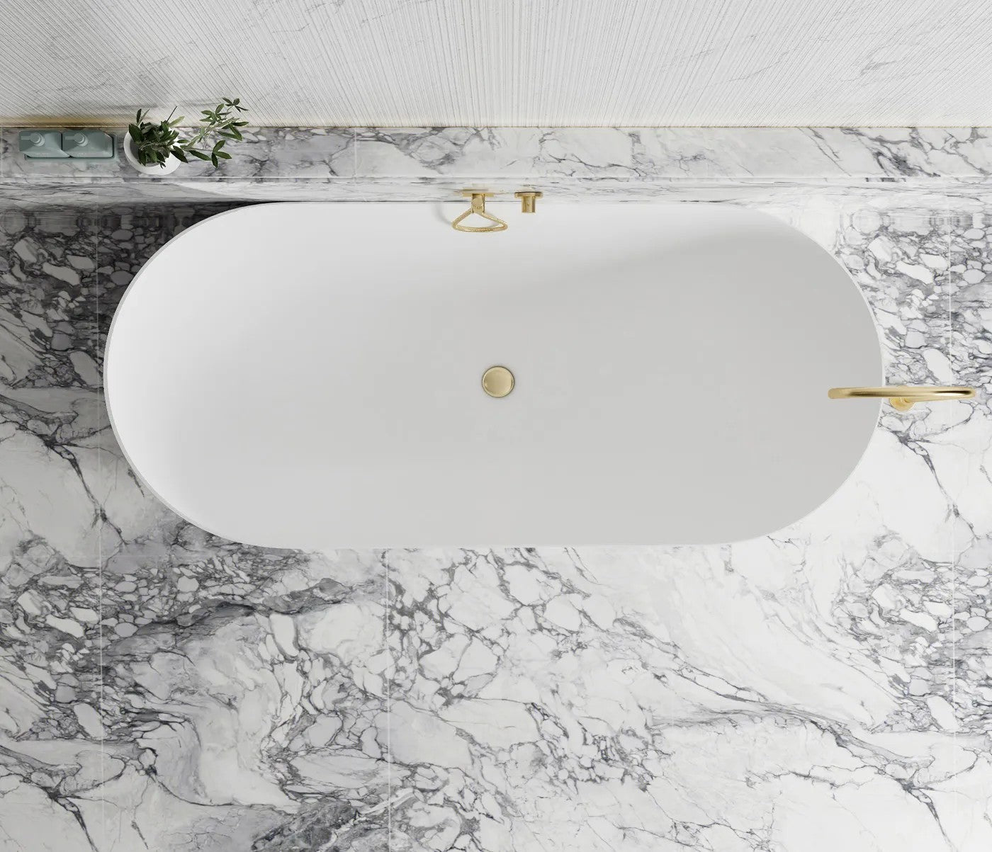 Otti Attica Noosa Matt White Freestanding Bath 1700mm