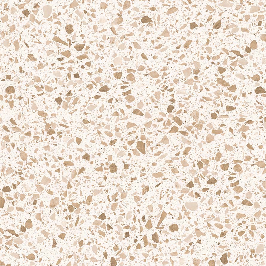 600x600 Palazzo Caramel Large Chip Terrazzo Look Matt Tiles