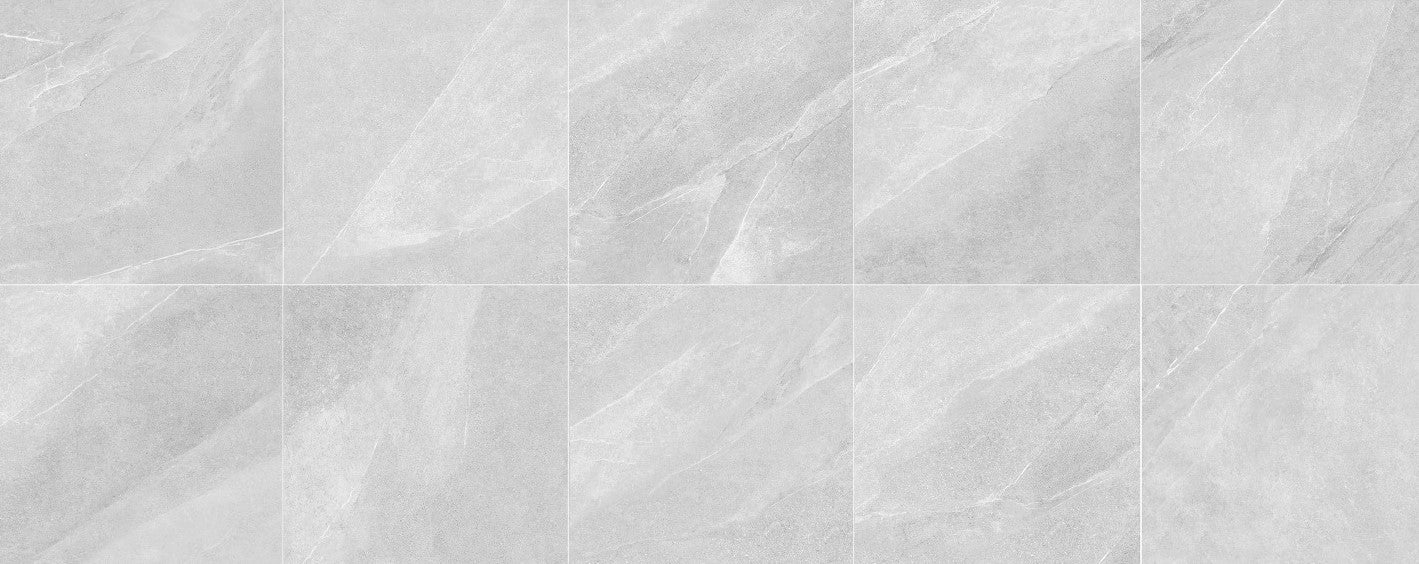 Gray marble tile pattern. Modern bathroom and living with 600x600 Pietra Stone Look Matt Tiles. Melbourne, Geelong, Shepparton, Ballarat, Bendigo, Mornington, Bellarine, Peninsula, Melton, Lara, Sunbury, Warrnambool, Horsham tiles. Victoria and Nationwide Delivery. Australia.