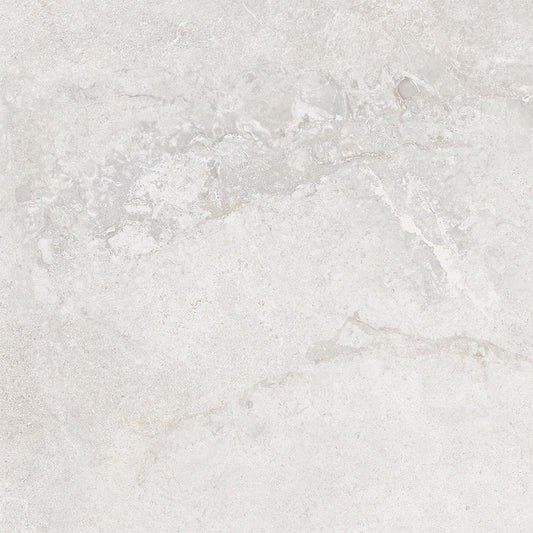 600x600 Pietra White Stone Look Matt Tiles