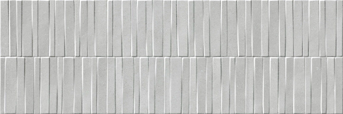 400x1200 Slow Wall Cromo Struttura Dash 3D Matt Tiles by Marazzi