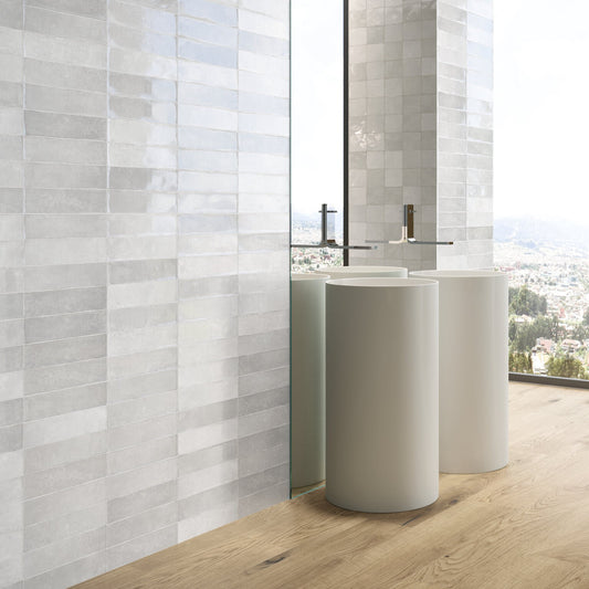 75x300 Storm White Gloss Tiles