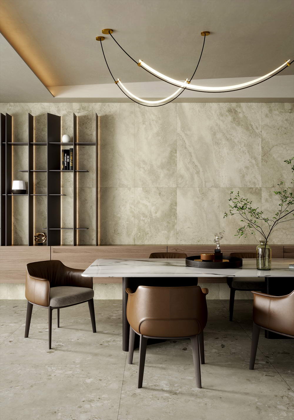 Modern bathroom and living with 600x600 Travertine look tile walls and floors. Melbourne, Geelong, Shepparton, Ballarat, Bendigo, Mornington, Bellarine, Peninsula tiles. Victoria and Nationwide Delivery. Australia.