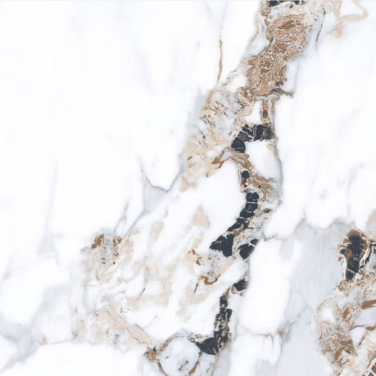 600x600 Velato Marble Look Calacatta Gold Polished Tiles