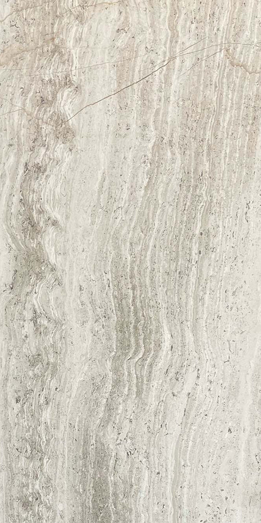 300x600 Silver Light Veincut Polished Travertine Tiles