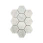 95x95 Hexagon Carrara Honed Marble Mosaic Tiles