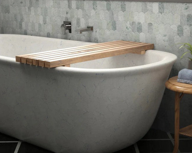 51x104 Fish Scale Ming Green Honed Marble Mosaic Tiles