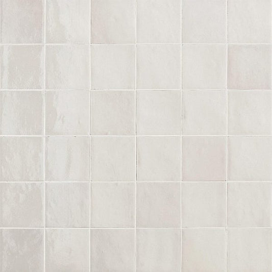 100x100 Zellige Gesso Lux (Gloss) Tiles by Marazzi