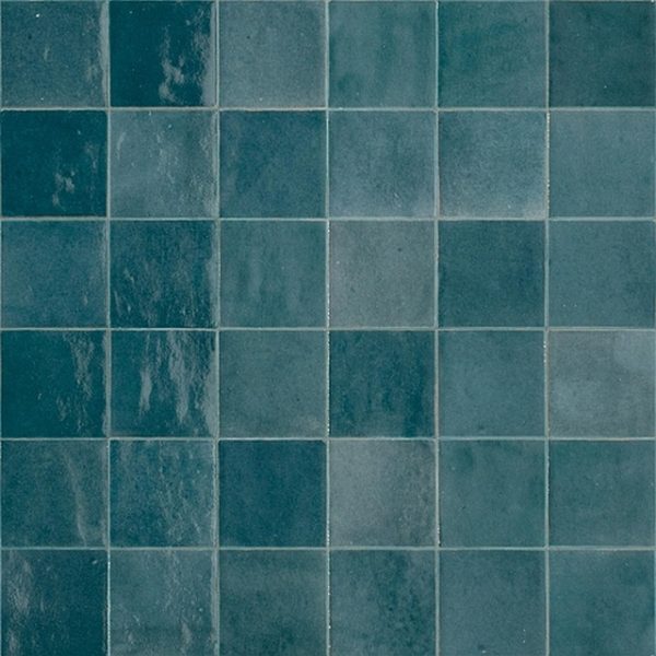 100x100 Zellige Petrolio Lux (Gloss) Tiles by Marazzi