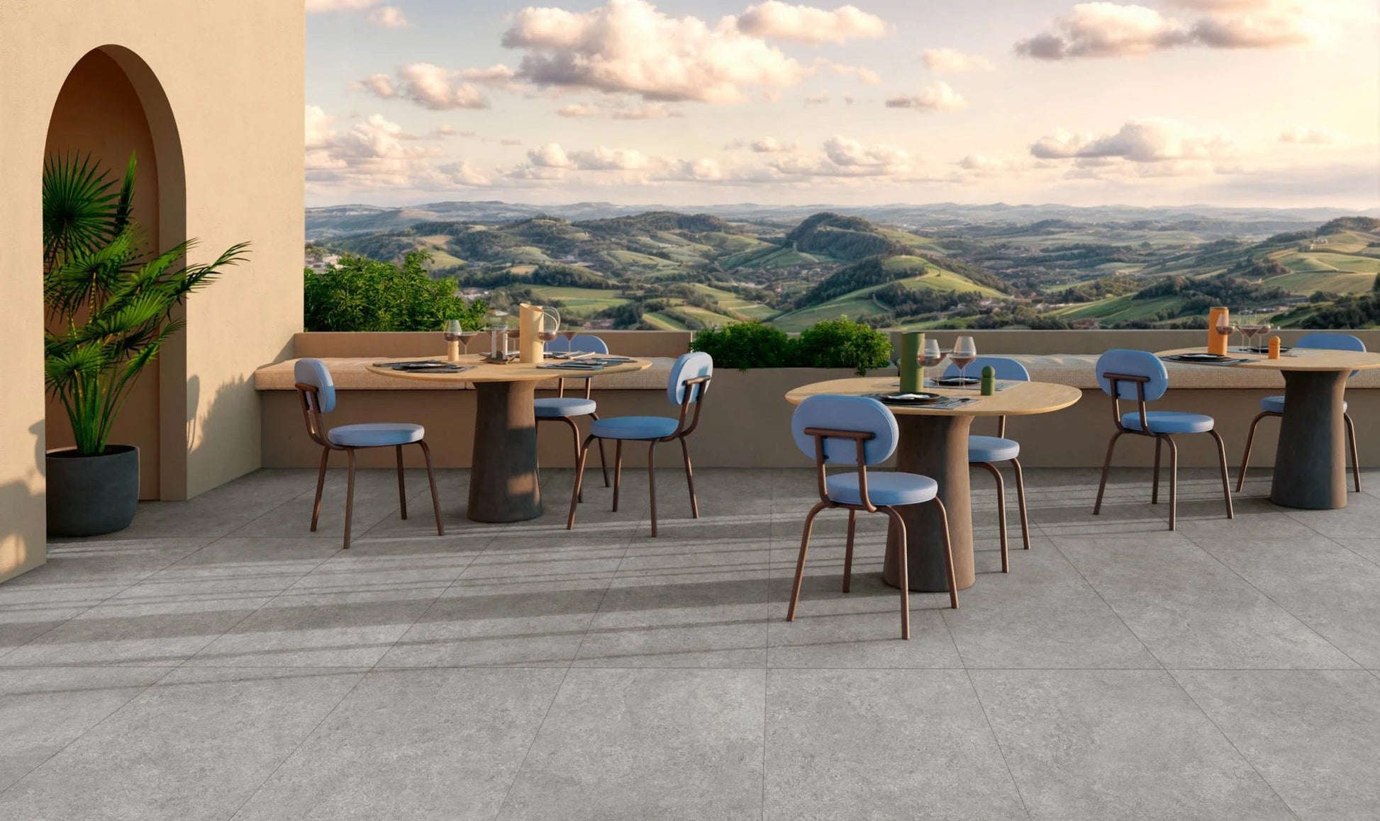 Modern bathroom and living with 600x600 Heritage stone look tile walls and floors. Melbourne, Geelong, Shepparton, Ballarat, Bendigo, Mornington, Bellarine, Peninsula tiles. Victoria and Nationwide Delivery. Australia.