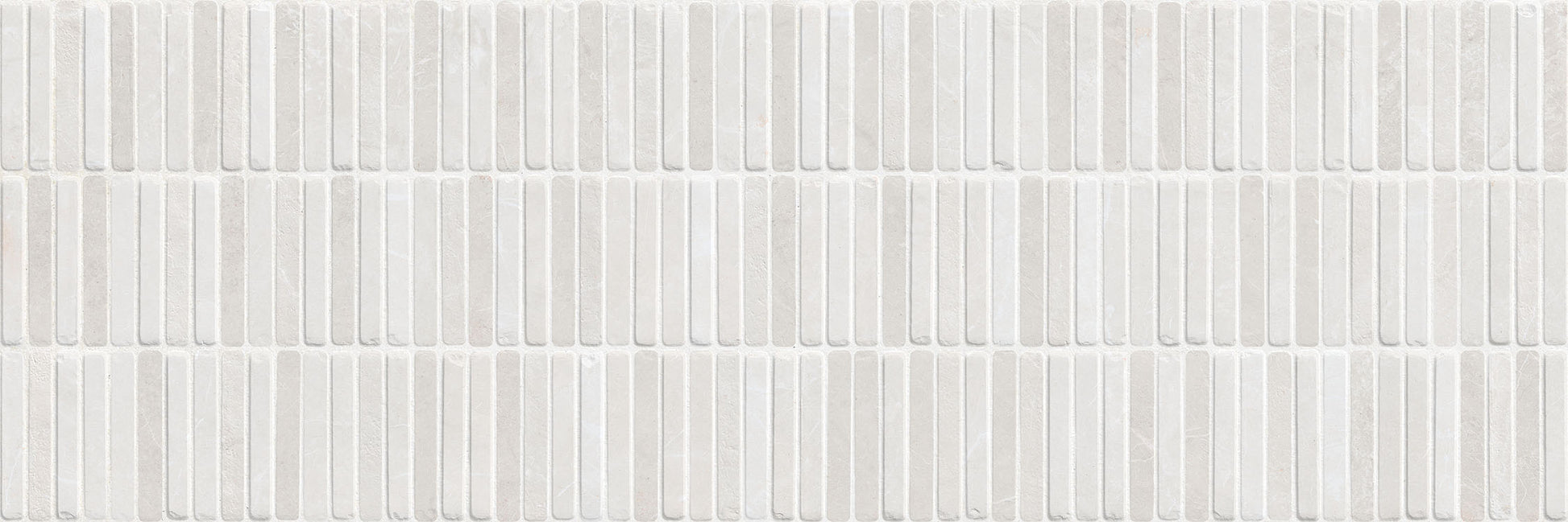 White wooden panel with horizontal slats. Modern bathroom and living with 300x900 Palermo Tessere Marble Stone Look tile walls and floors. Melbourne, Geelong, Shepparton, Ballarat, Bendigo, Mornington, Bellarine, Peninsula tiles. Victoria and Nationwide Delivery. Australia.