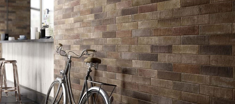 Modern living with Marazzi Terramix 70x280 brick looks wall and floor tiles. Melbourne, Geelong, Shepparton, Ballarat, Bendigo, Horsham, Warrnambool, Mornington, Bellarine, Peninsula tiles. Victoria and Nationwide Delivery. Australia.